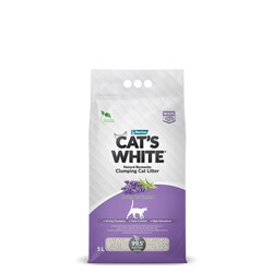 Cat's White Clumping Cat Litter, 5 Liters, Lavender